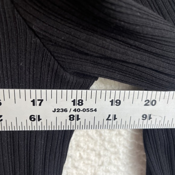 madewell Ribbed Long-Sleeve Boatneck‎ Top Womens XL Black - Picture 3 of 7